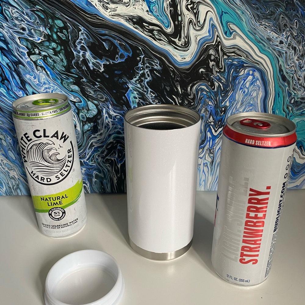 Stainless steel skinny can koozie white claw - Picture 3 of 6